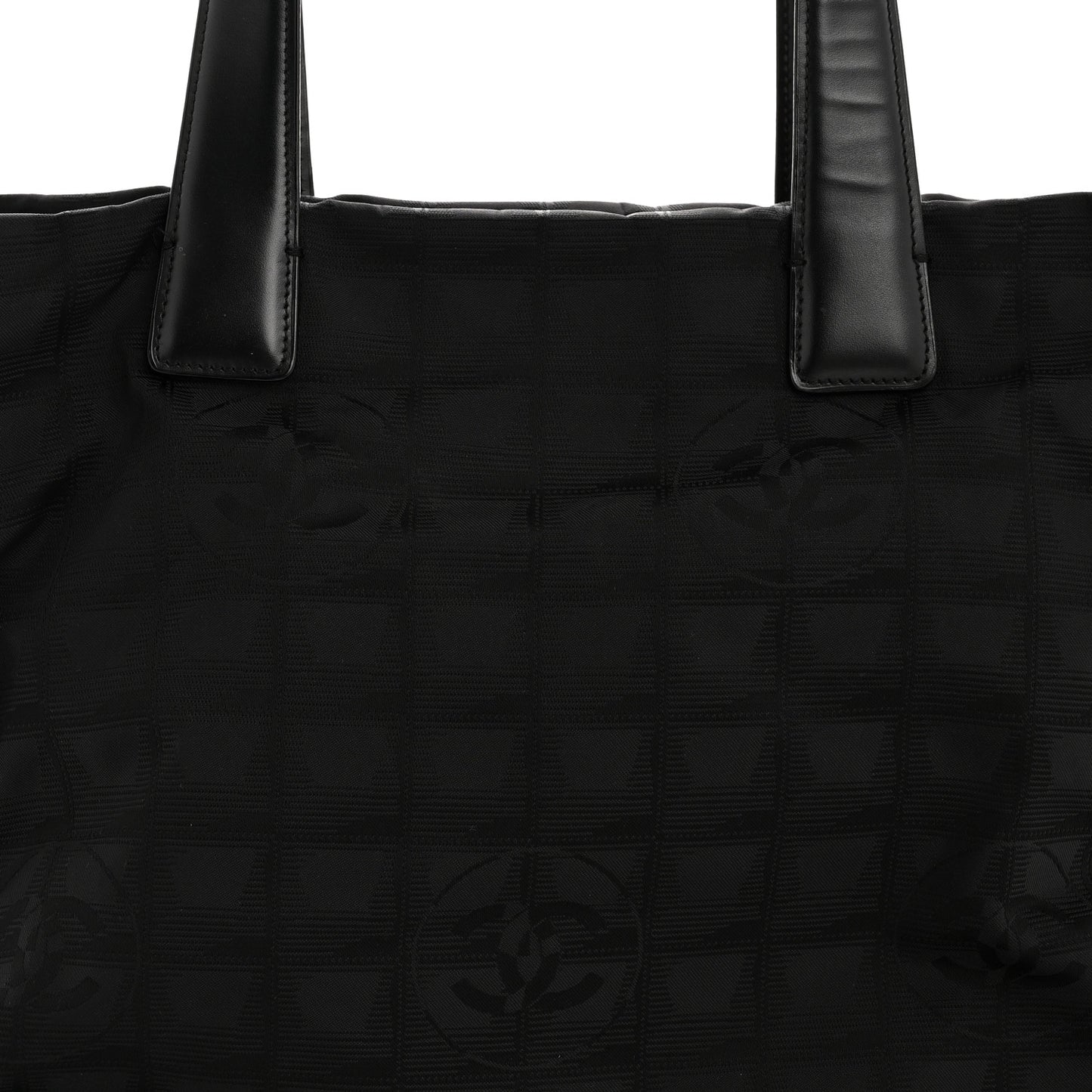 Nylon Large Travel Tote Black