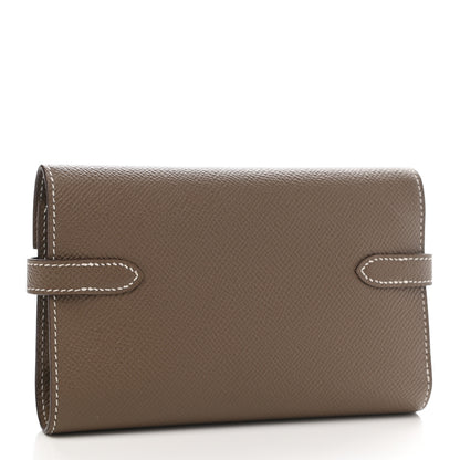 Hermes Epsom Medium Kelly Wallet Etoupe 3 of 8