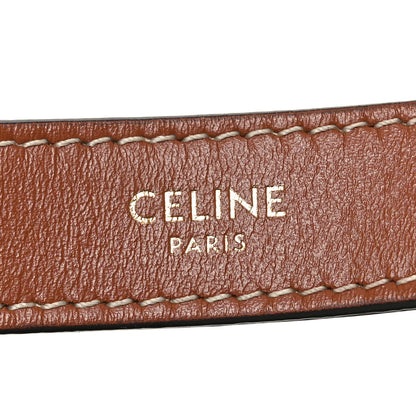 Celine Triomphe Canvas Calfskin Ava Shoulder Bag Tan 6 of 11