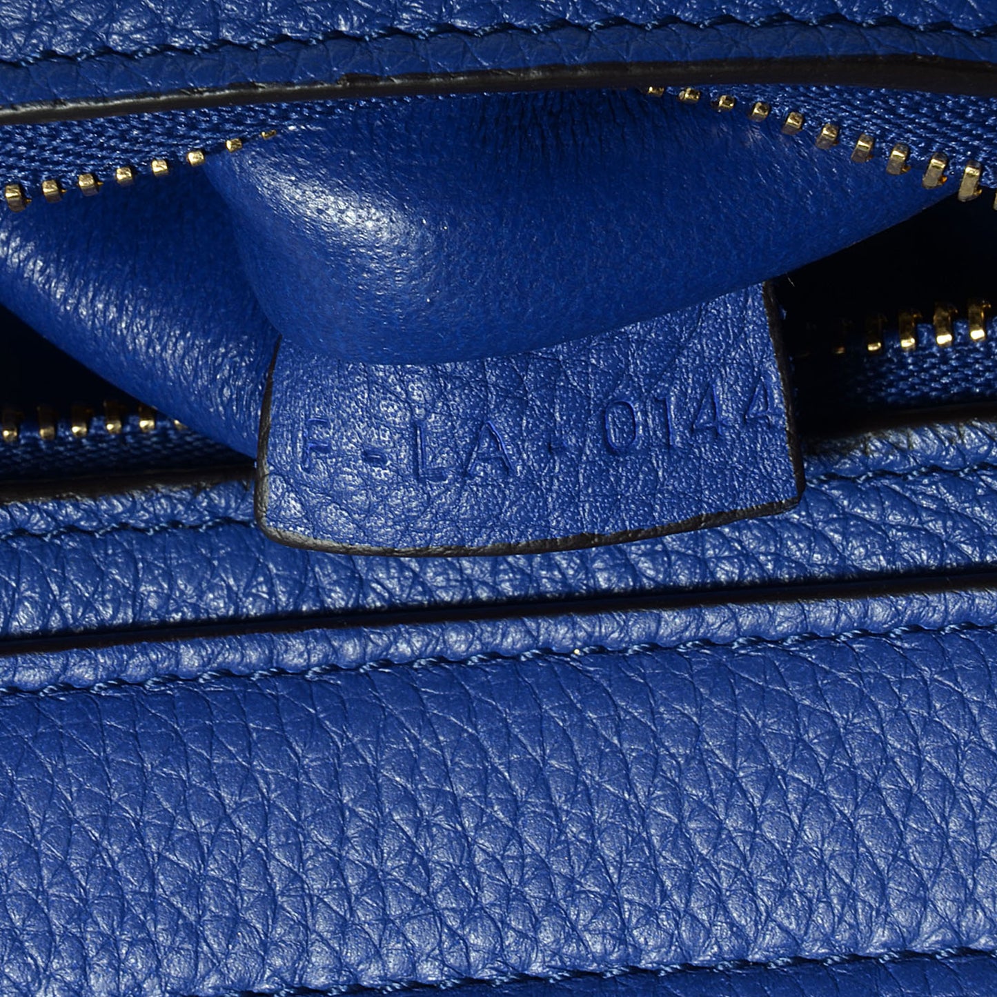 Drummed Leather Suede Small Trapeze Indigo