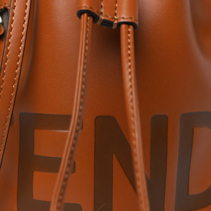 Fendi Vitello King F is Fendi Logo Embossed Mini Mon Tresor Bucket Bag Cuoio 8 of 11
