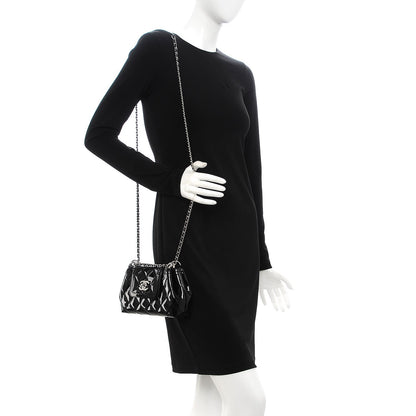 Chanel Patent Quilted Coco Shine Small Accordion Flap Black 2 of 10