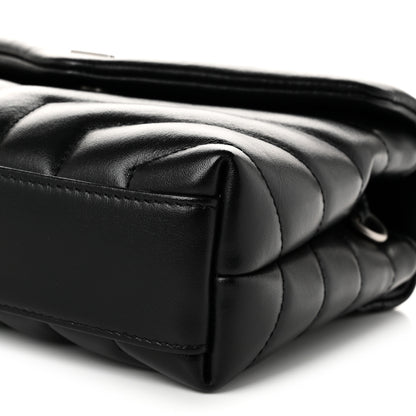 Saint Laurent Calfskin Y Quilted Monogram Toy Loulou Crossbody Bag Black 10 of 10