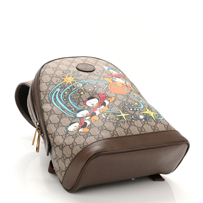 Gucci X DISNEY GG Supreme Monogram Donald Duck Small Interlocking G Dome Backpack Beige Multicolor New Acero 4 of 8
