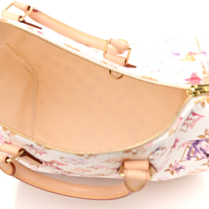 Louis Vuitton Watercolor Aquarelle Speedy 30 White 5 of 10