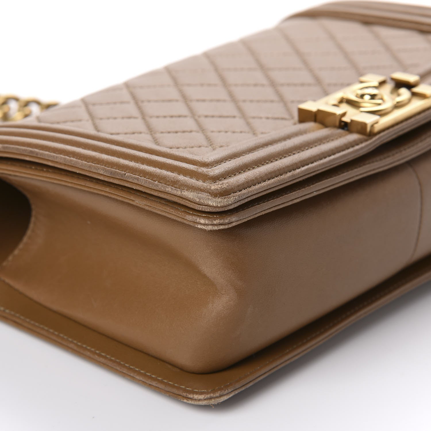 Chanel Calfskin Quilted Medium Boy Flap Camel 6 of 12