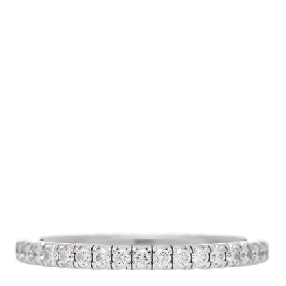 Cartier 18K White Gold Diamond 2mm Etincelle de Cartier Wedding Band Ring 55 7.25 3 of 5