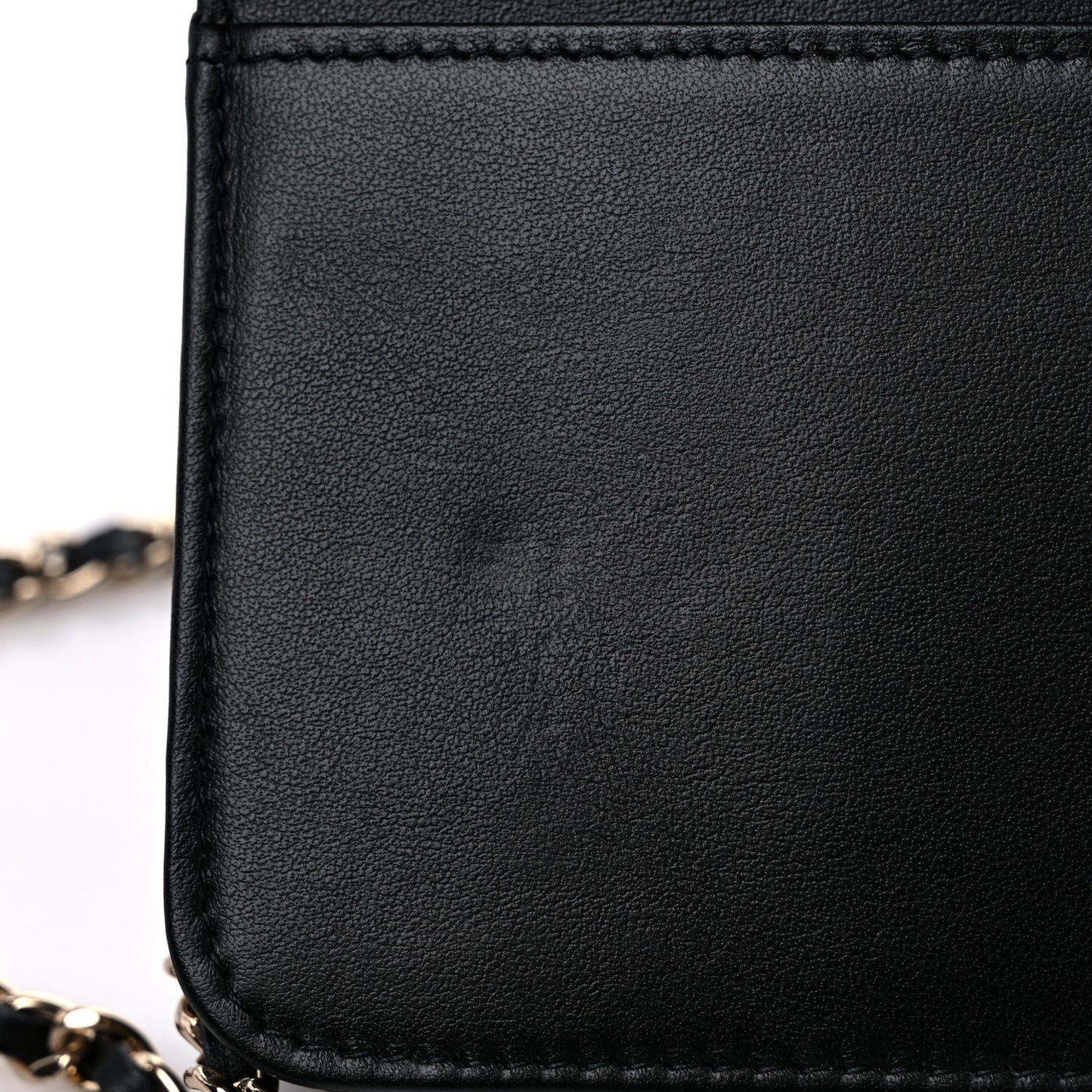 Caviar Camellia Embossed Wallet On Chain WOC Black