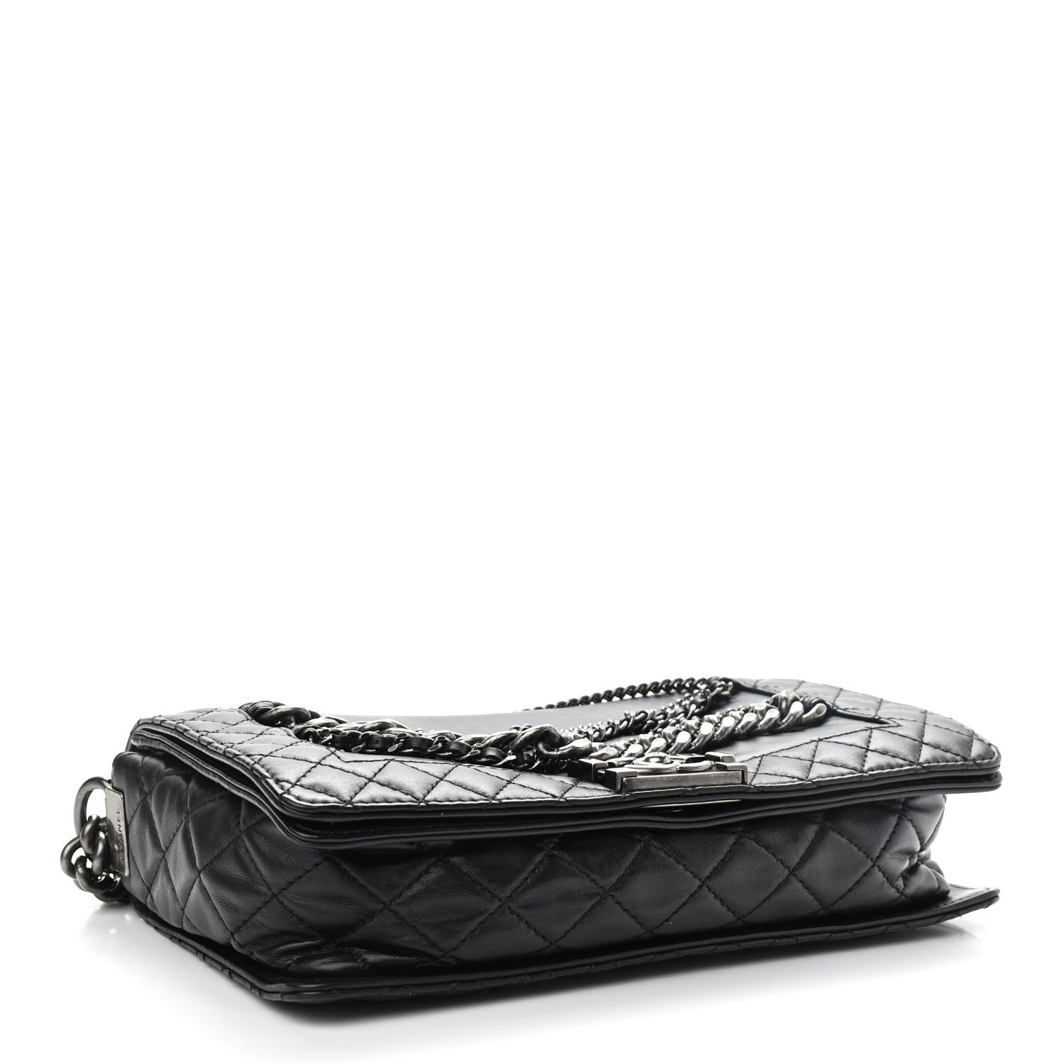 Chanel Calfskin Enchained New Medium Boy Flap Black 4 of 11