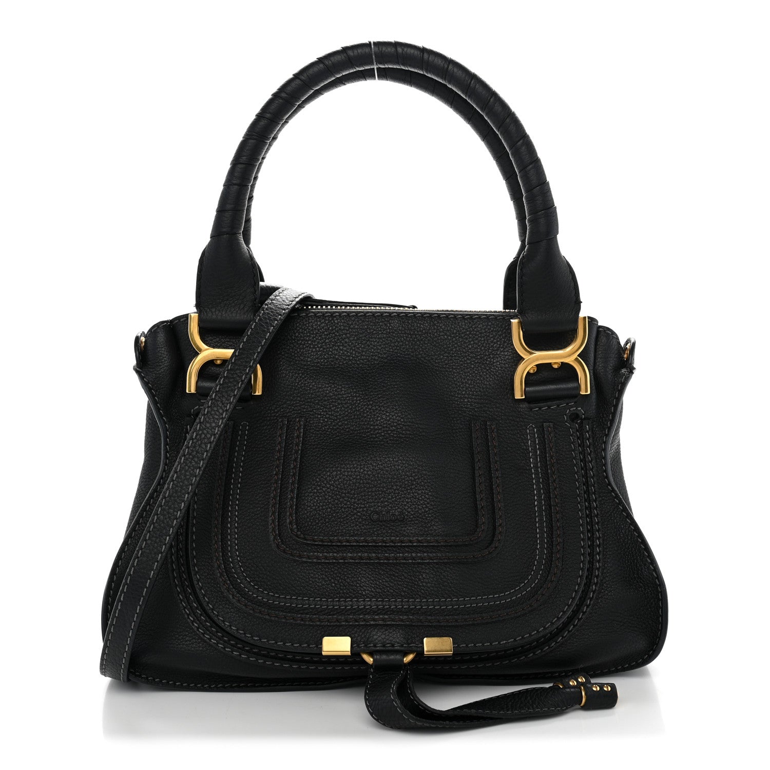 Chloe Calfskin Small Marcie Satchel Black 1 of 9