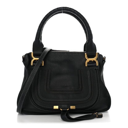 Chloe Calfskin Small Marcie Satchel Black 1 of 9