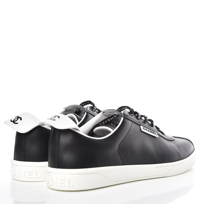 Chanel Calfskin CC Womens Sneakers 41 Black 3 of 10