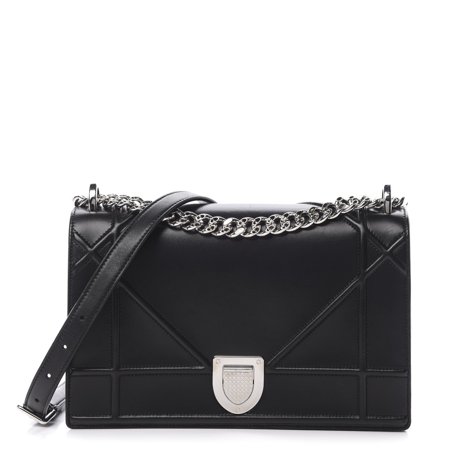 Christian Dior Lambskin Medium Diorama Flap Bag Black 1 of 17