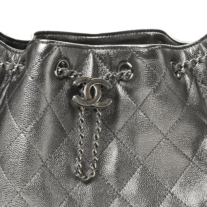 Chanel Metallic Caviar Quilted Small Chanel 25 Handbag Anthracite 8 of 11