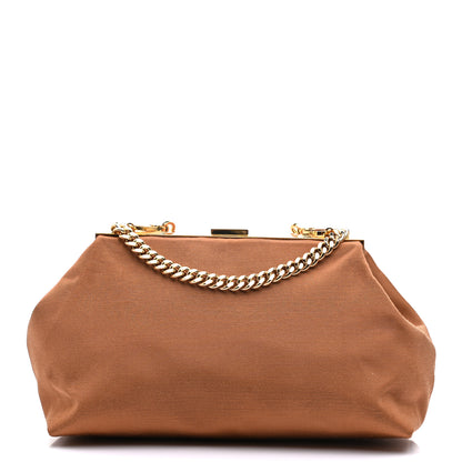 Mansur Gavriel Canvas Mini Volume Chain Clutch Brown 1 of 8