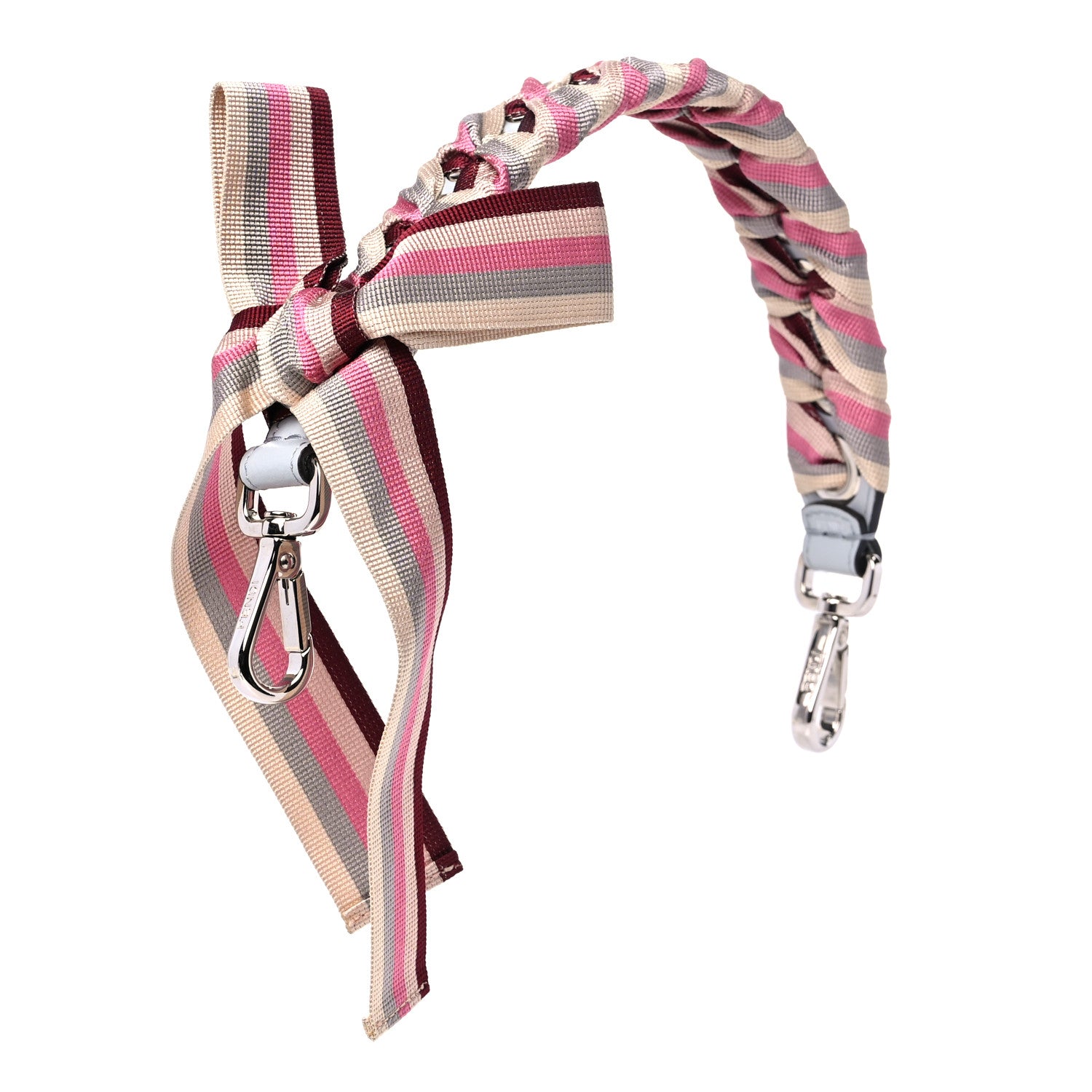 Fendi Calfskin Ribbon Lace Up Bow Mini Strap You Grey Pink 5 of 5