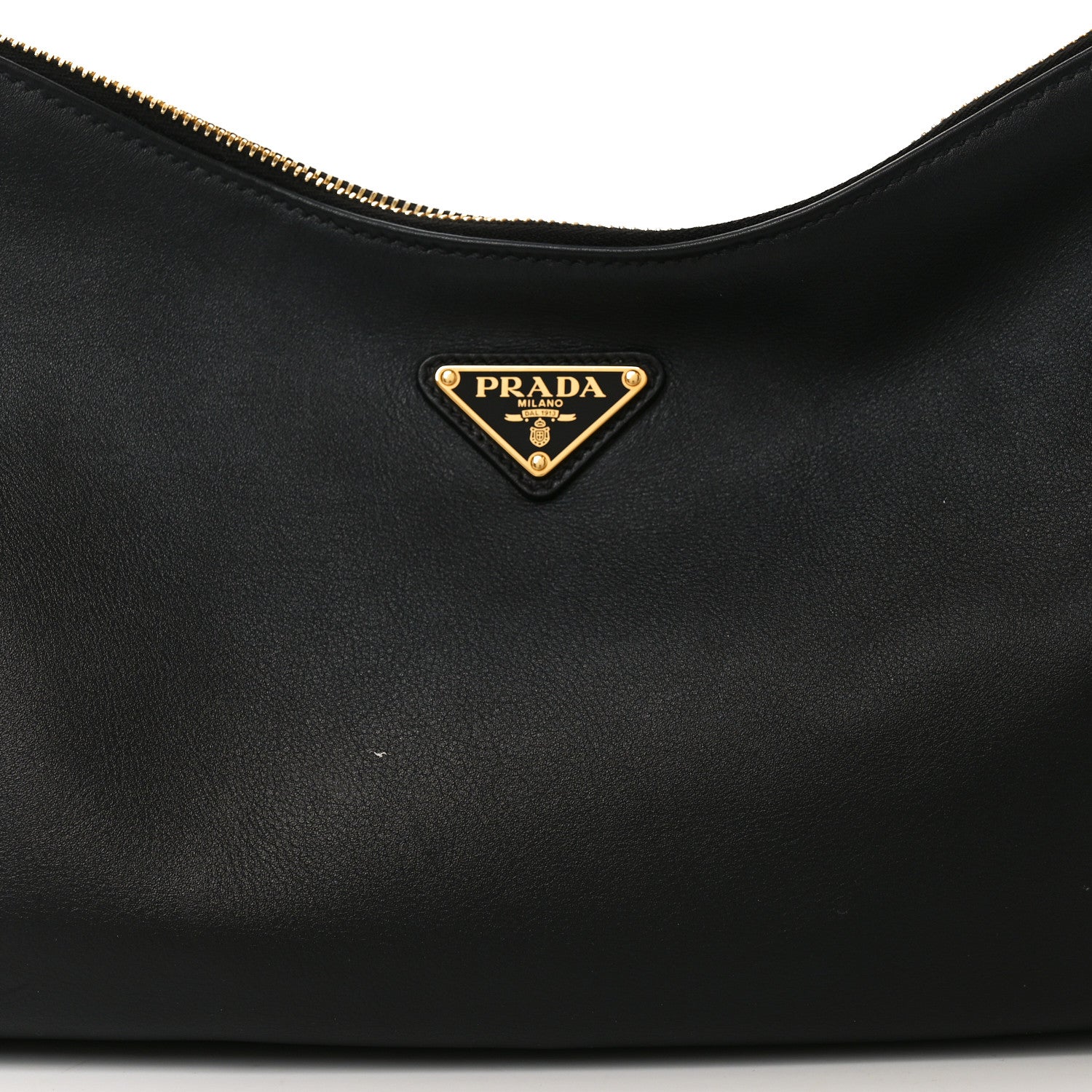 Prada Soft Calfskin Large Aimée Shoulder Bag Black 7 of 9