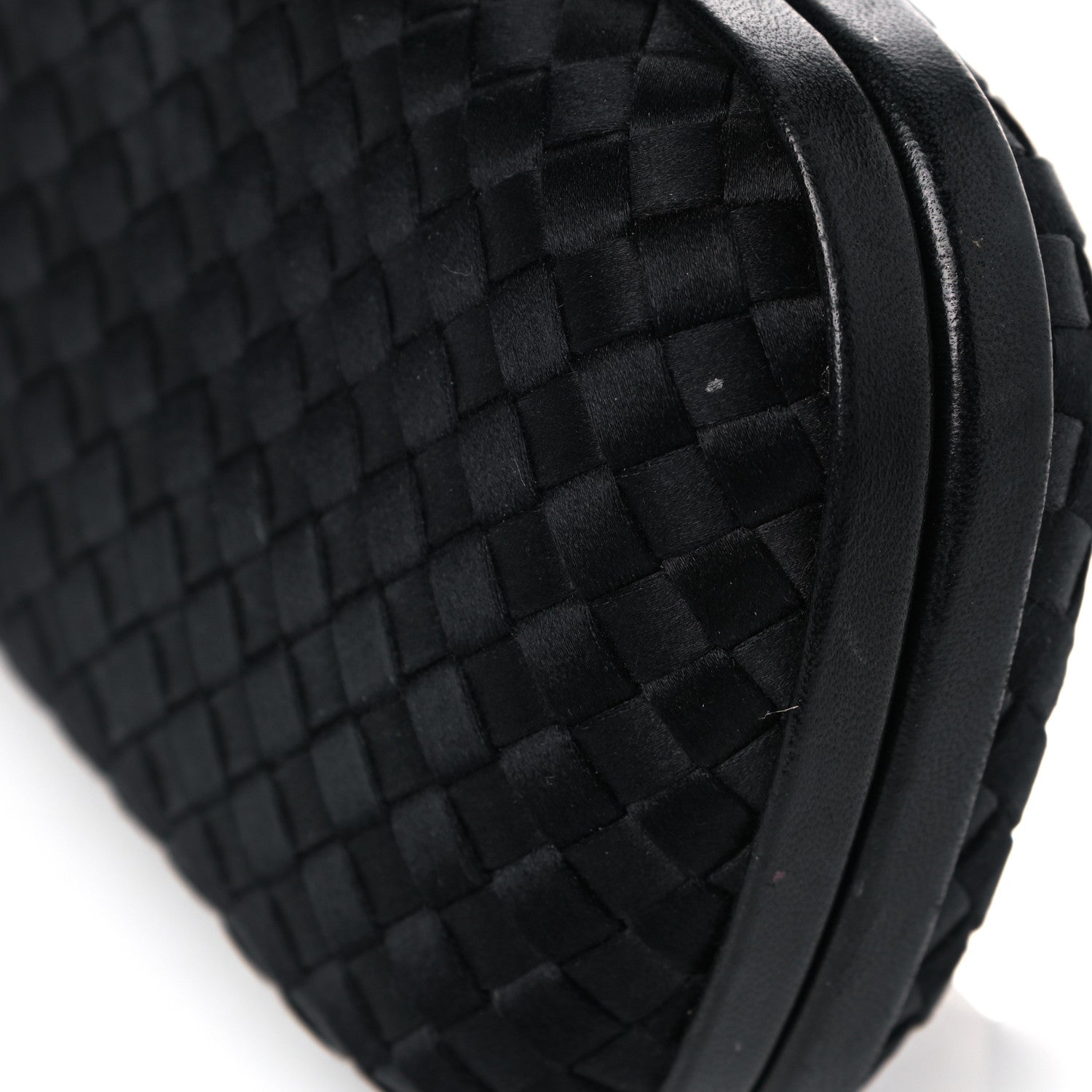 Bottega Veneta Satin Intreccio Impero Knot Clutch Black 9 of 18