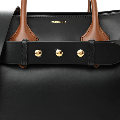 Burberry Smooth Calfskin Triple Stud Small Belt Bag Black Tan 6 of 9