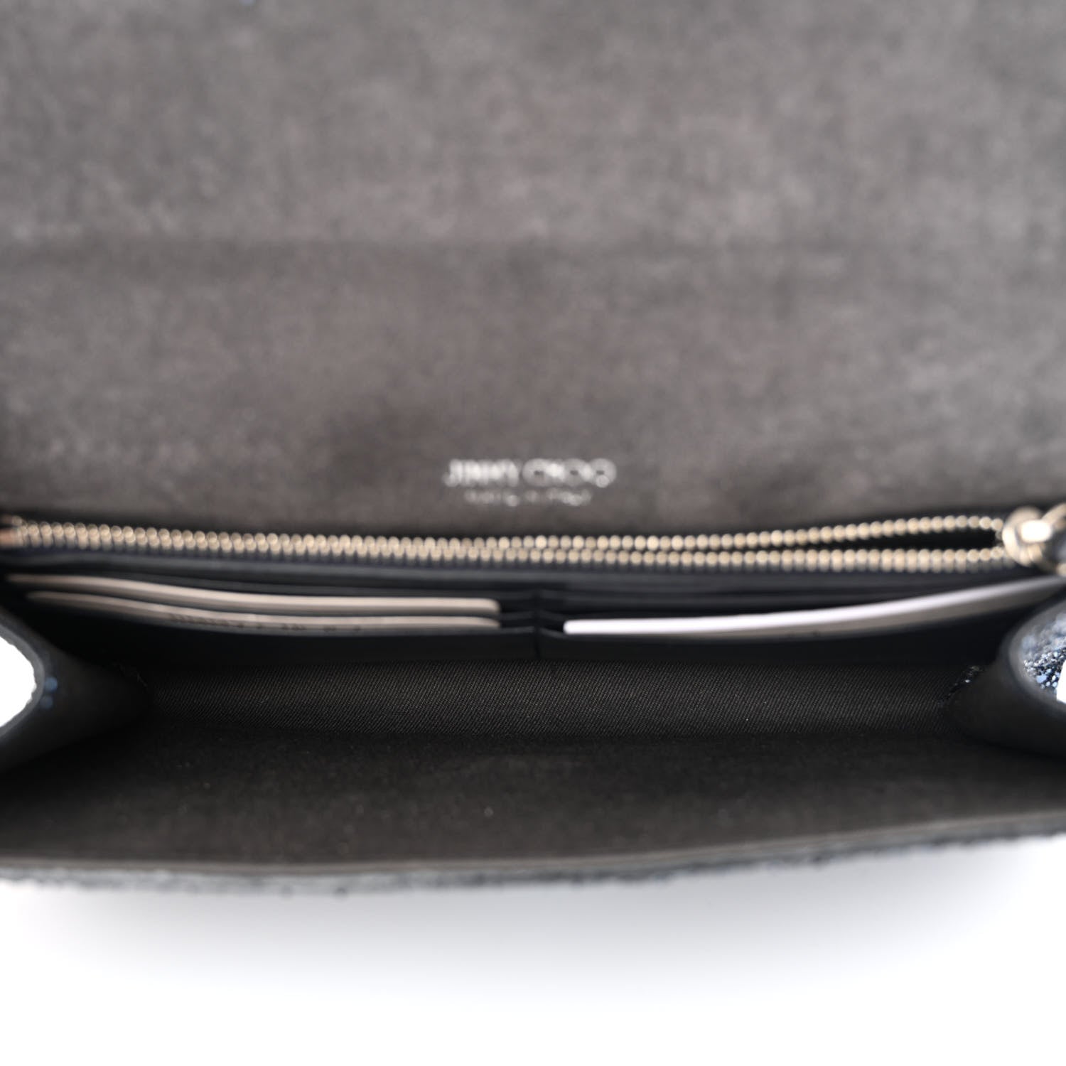 Jimmy Choo Glitter Emmie Clutch Blue 5 of 9