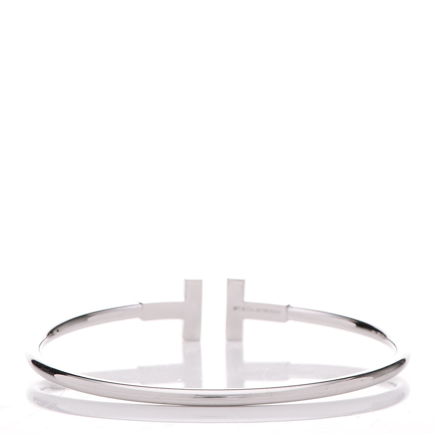 18K White Gold Diamond T Wire Bracelet