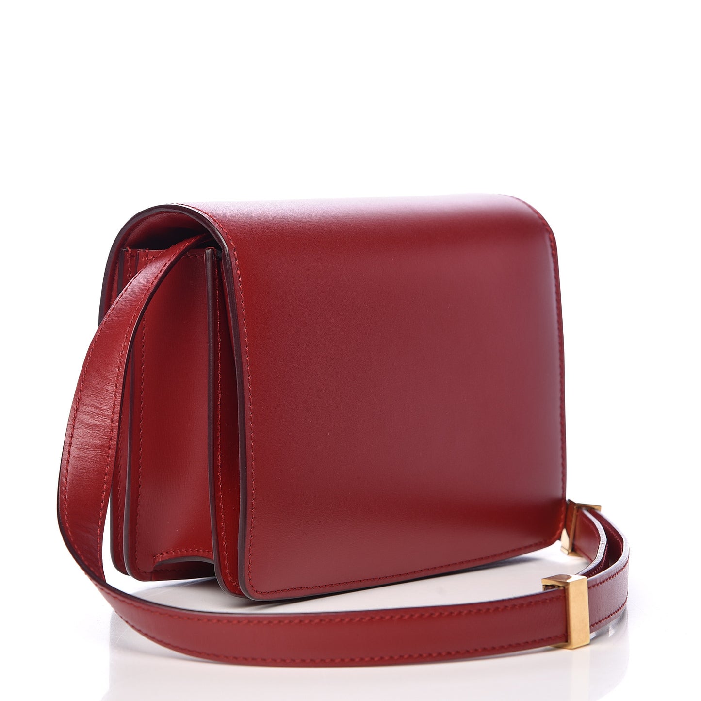 Smooth Calfskin Small Classic Box Flap Bag Red