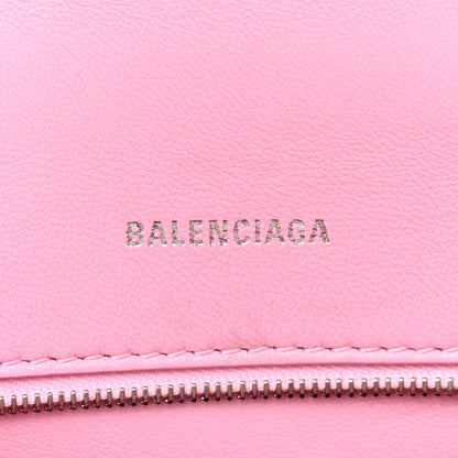 Balenciaga Shiny Calfskin Crocodile Embossed Hourglass Top Handle Bag XS Sweet Pink 6 of 12