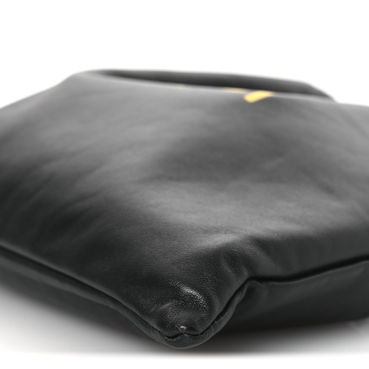 Soft Nappa Logo Small Drawstring Pouch Bag Black Sunflower
