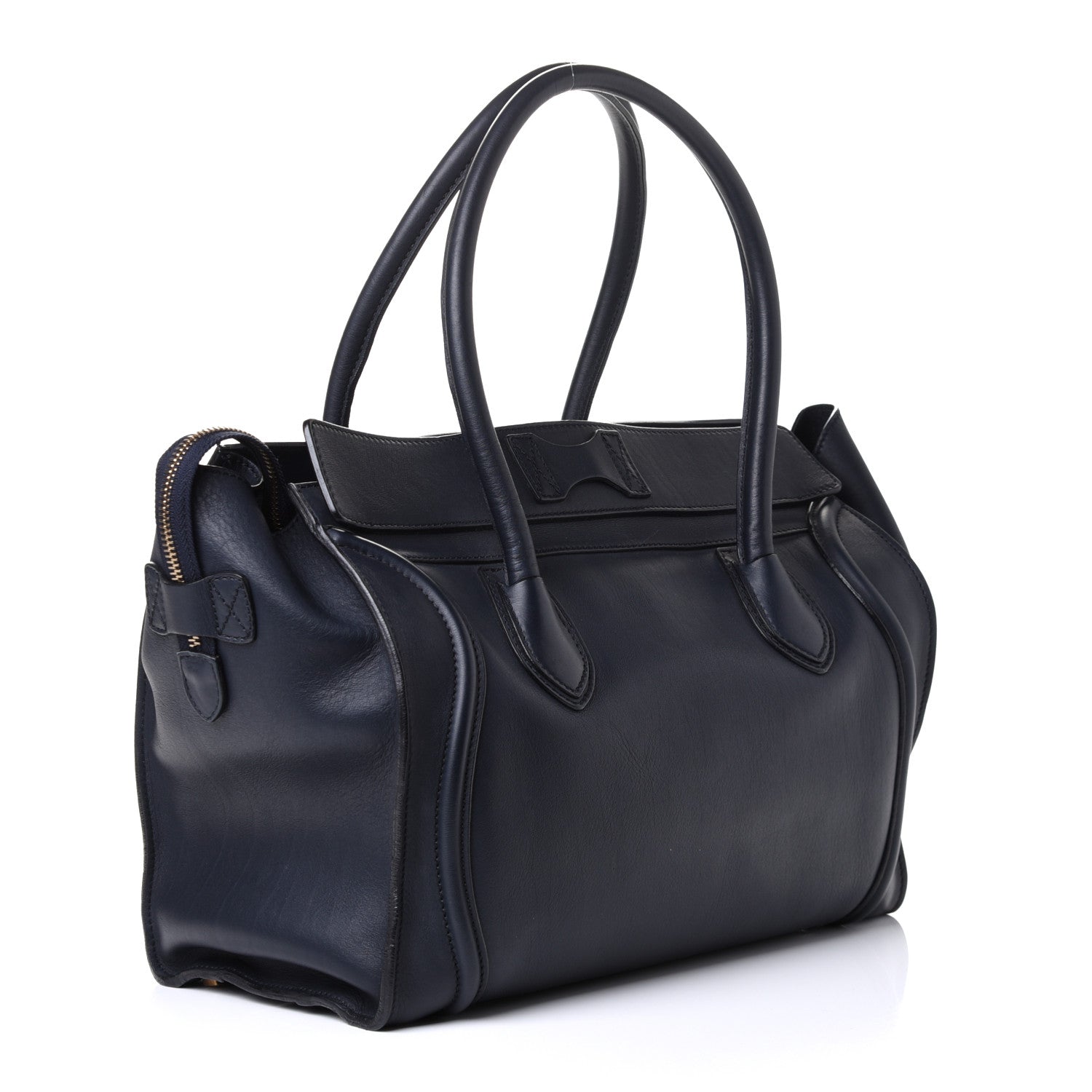 Celine Smooth Calfskin Shoulder Luggage Navy 2 of 4
