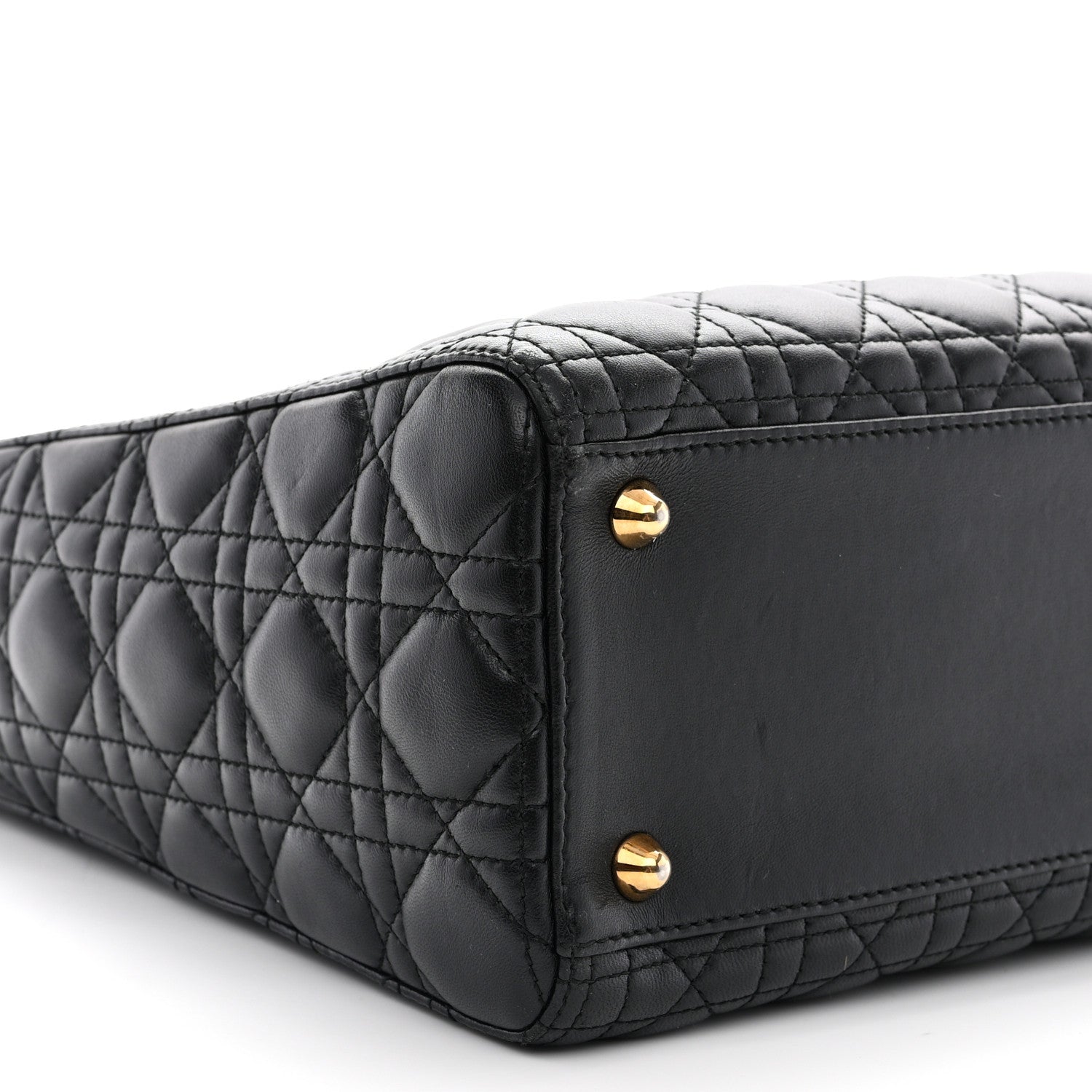 Christian Dior Lambskin Cannage Large Lady Dior Black 9 of 12