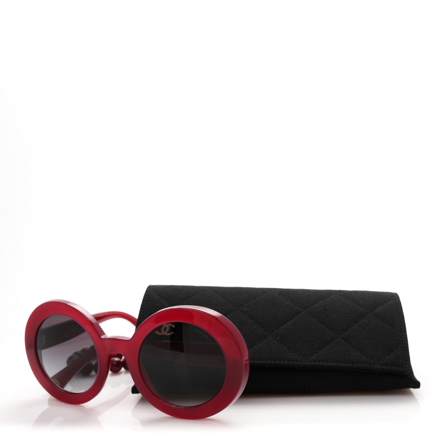 Chanel Acetate Round Chain Sunglasses 5489-A Burgundy 1889228
