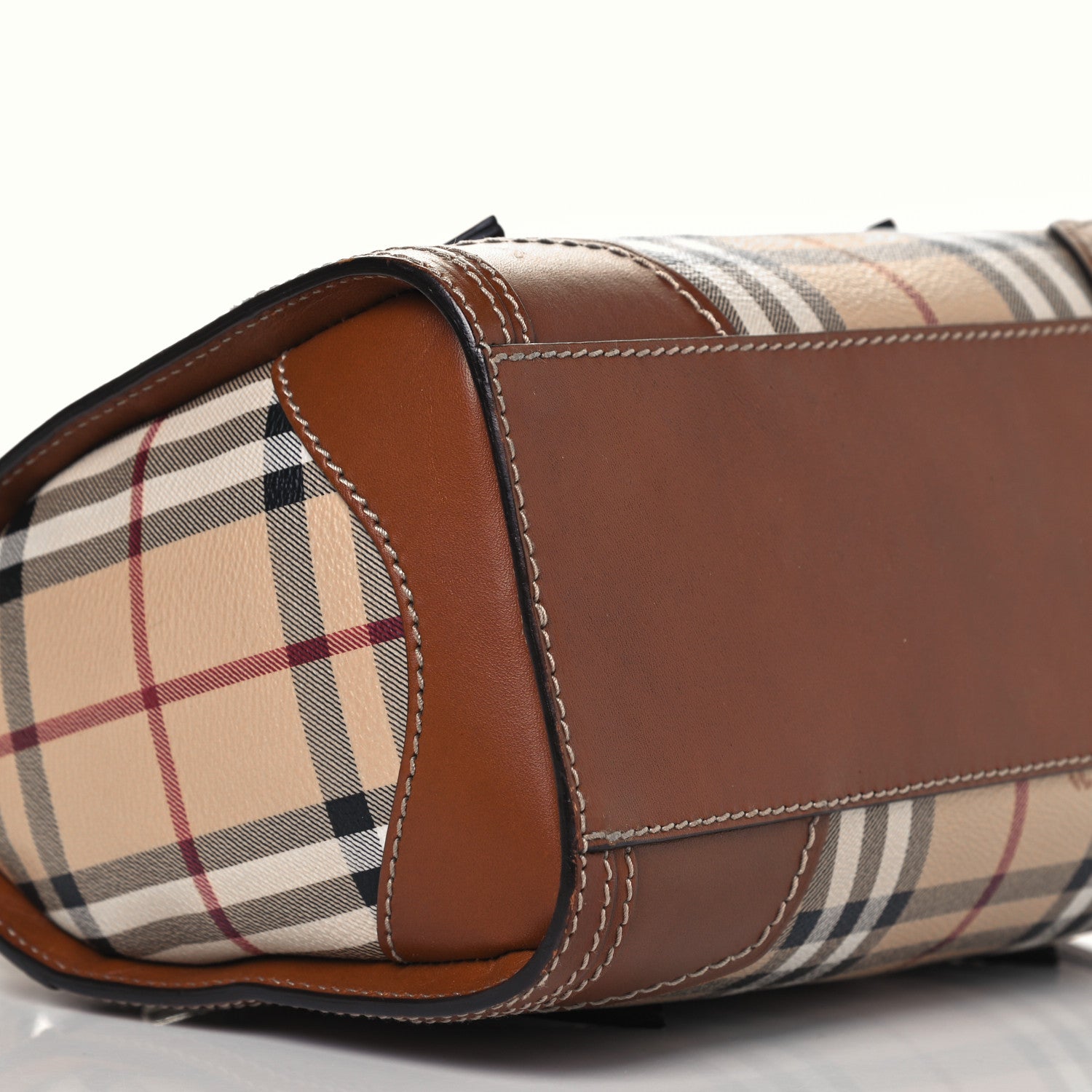 Burberry Haymarket Check Satchel Brown 11 of 12