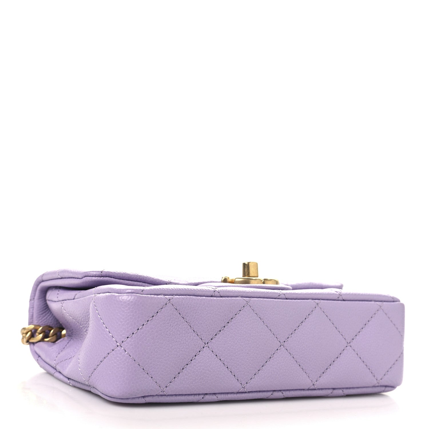 Chanel Caviar Quilted Mini Rectangular Sweetheart Flap Light Purple 4 of 11