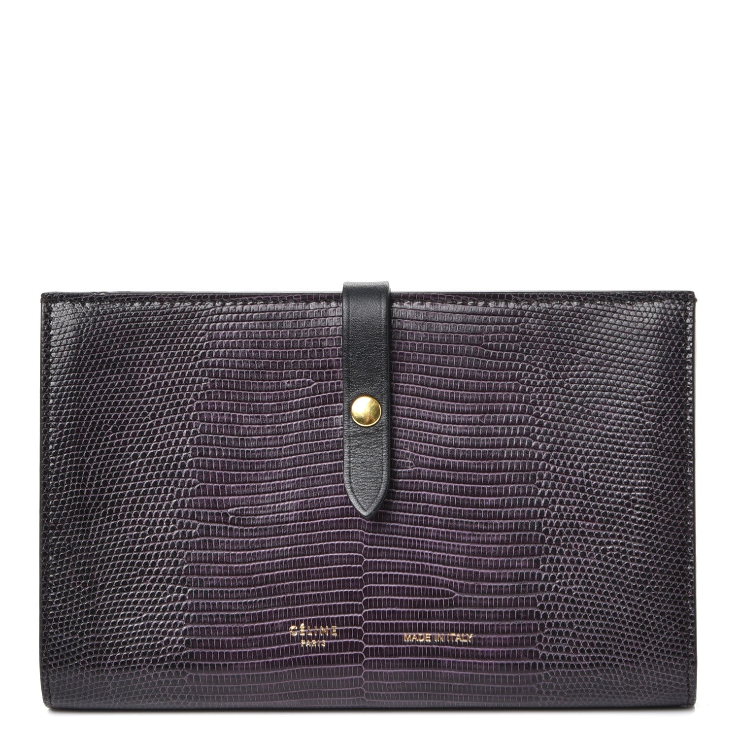 Celine Lizard Calfskin Large Multifunction Strap Wallet Velvet 1 of 7