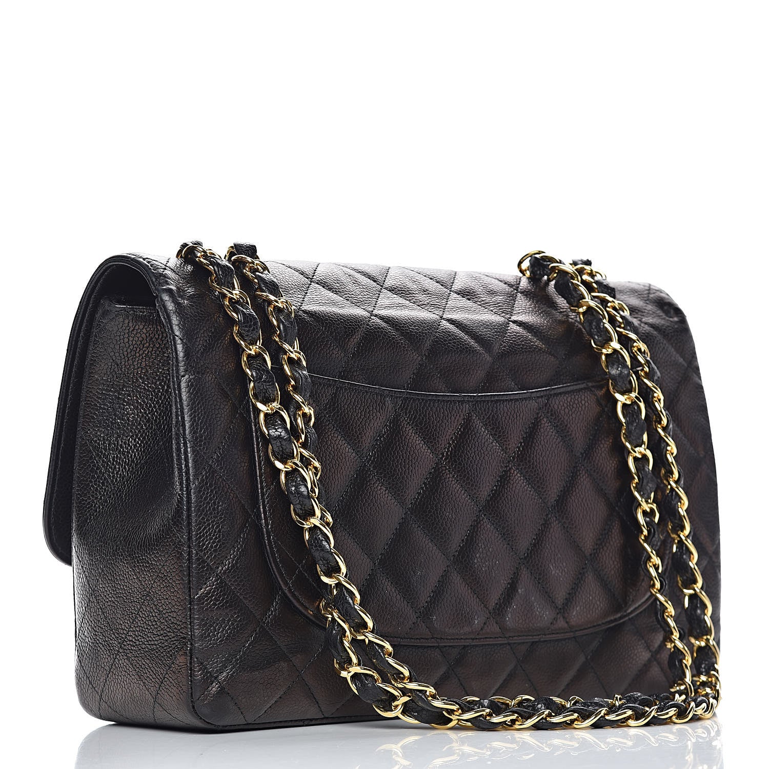 Chanel Caviar Quilted Jumbo Single Flap Black 3 of 27