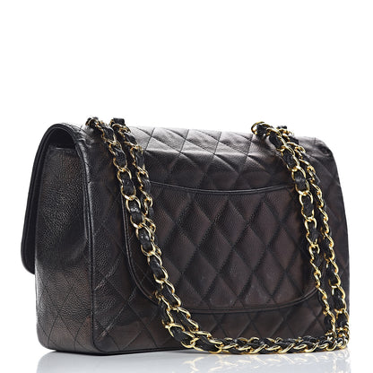 Chanel Caviar Quilted Jumbo Single Flap Black 3 of 27
