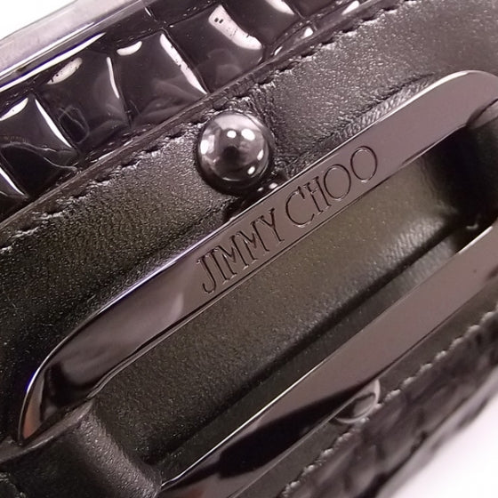 Crocodile Tulita Tube Clutch Black