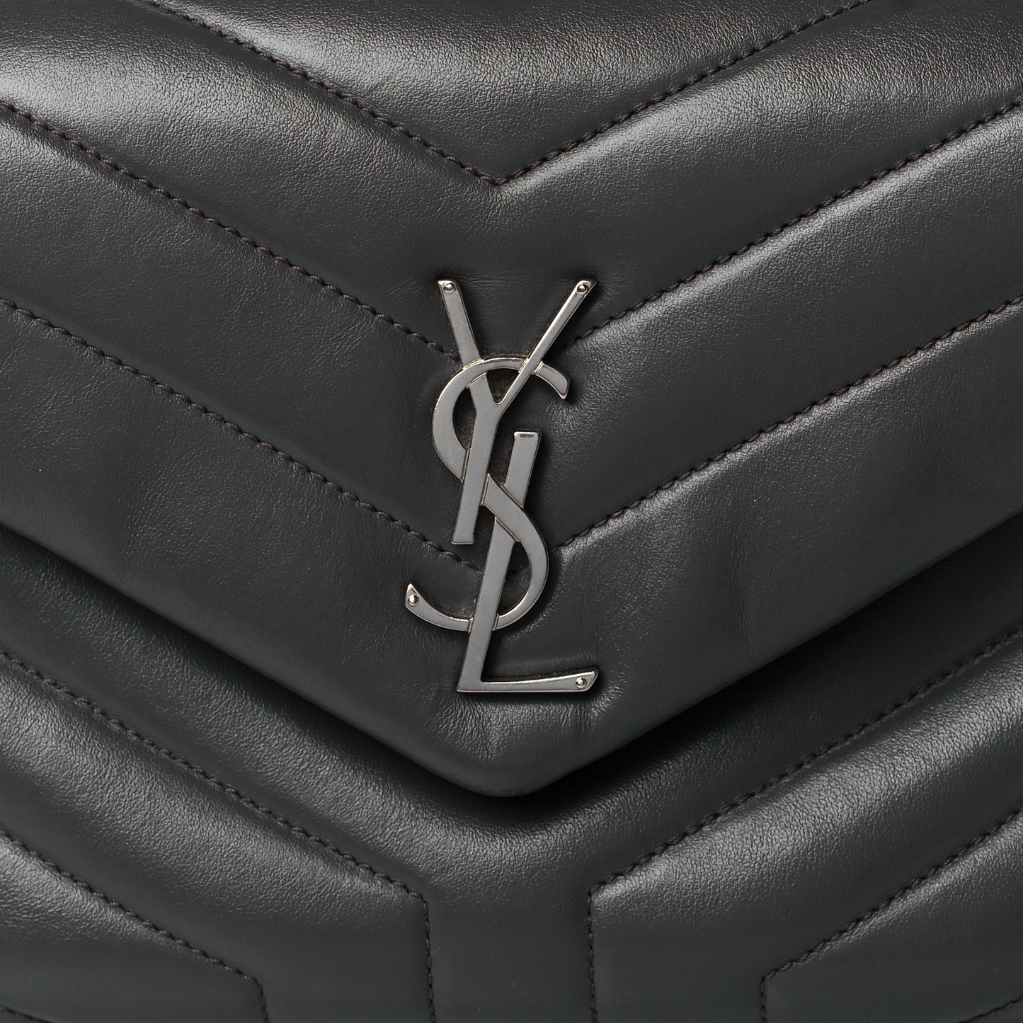 Calfskin Y Quilted Monogram Small Loulou Chain Satchel Earth