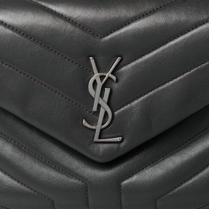 Saint Laurent Calfskin Y Quilted Monogram Small Loulou Chain Satchel Earth 8 of 10