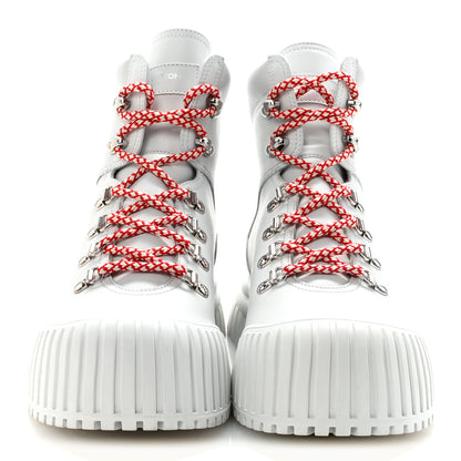 Louis Vuitton Calfskin Ruby Flat Ranger Boots 38 White 3 of 9