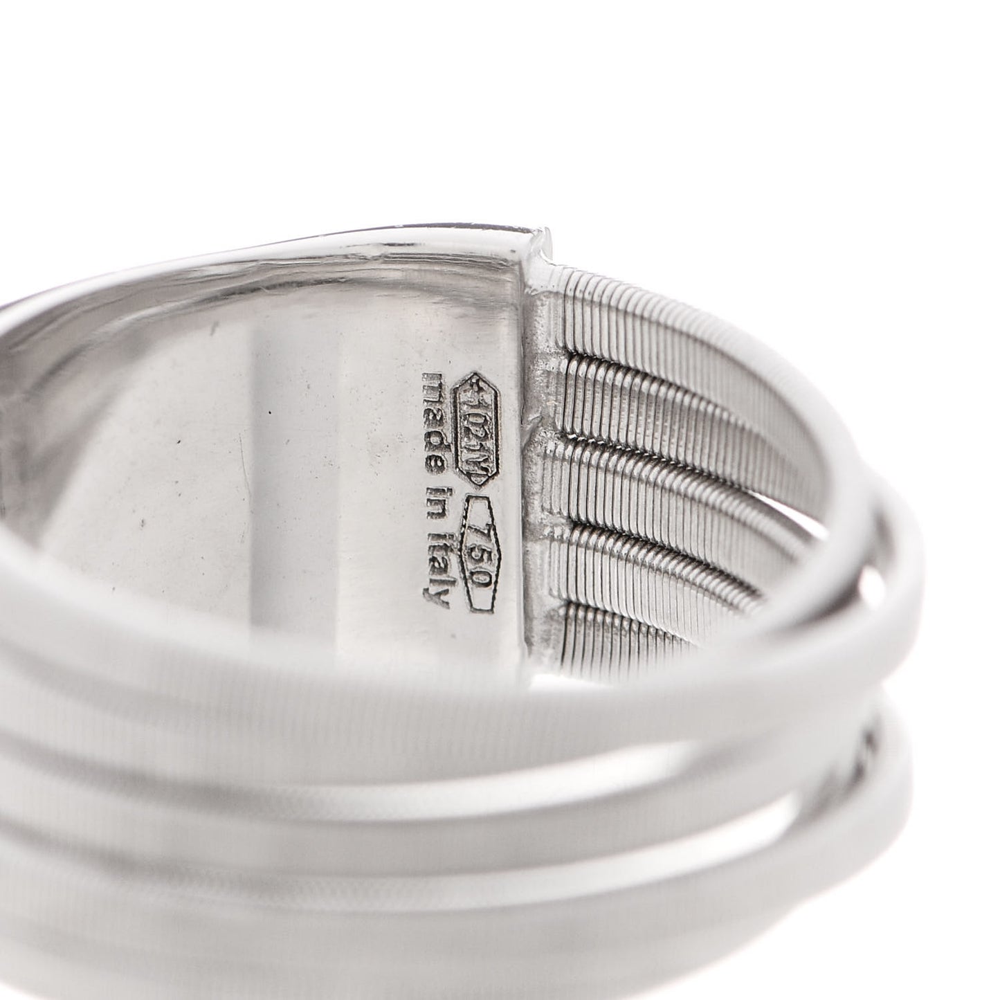 18K White Gold Masai Five Strand Ring 51 5.75