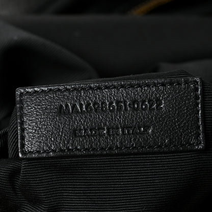 Saint Laurent Lambskin Quilted Maxi Icare Shopping Tote Black 9 of 11