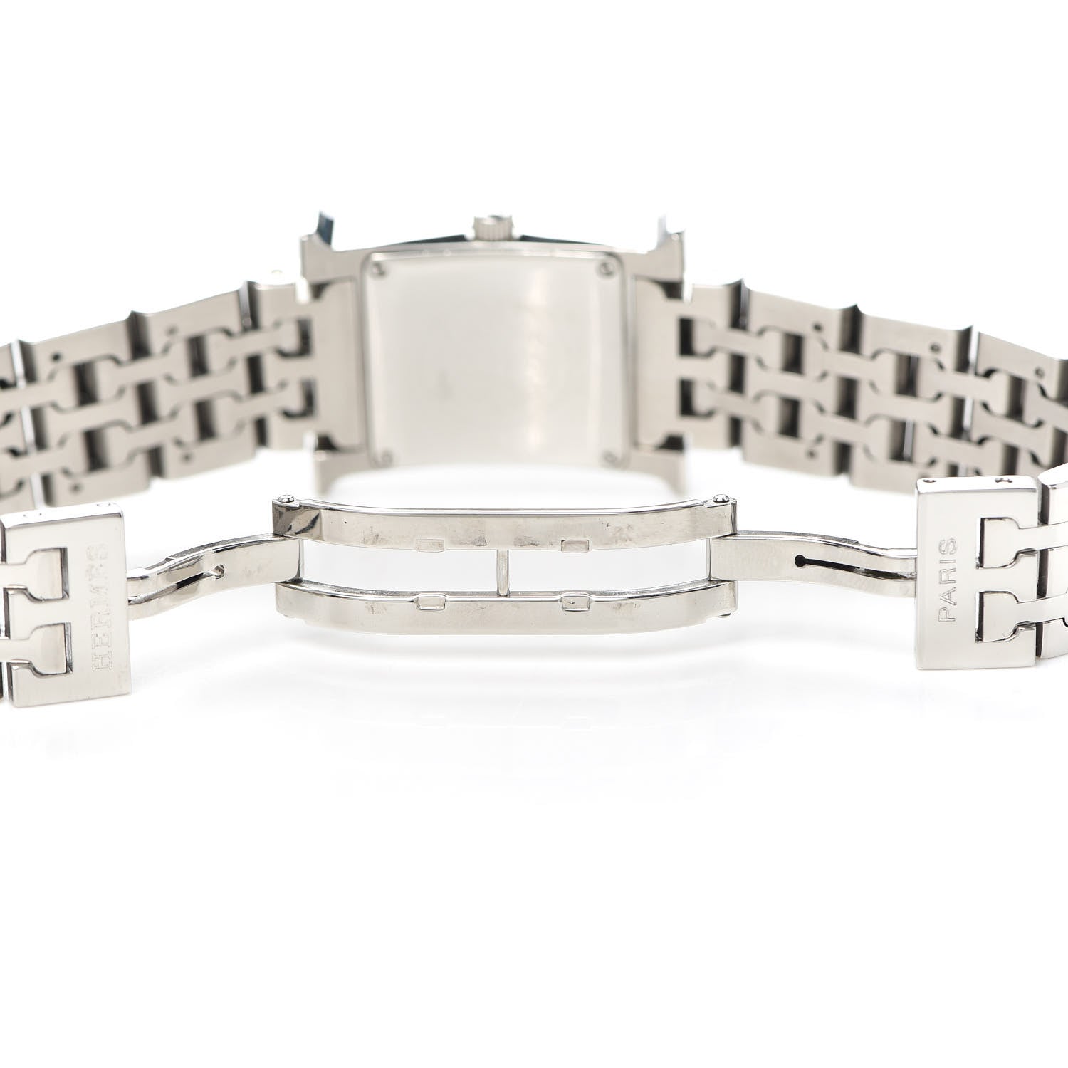 Hermes Stainless Steel 21mm Heure H Hour Quartz Watch Orange 5 of 6