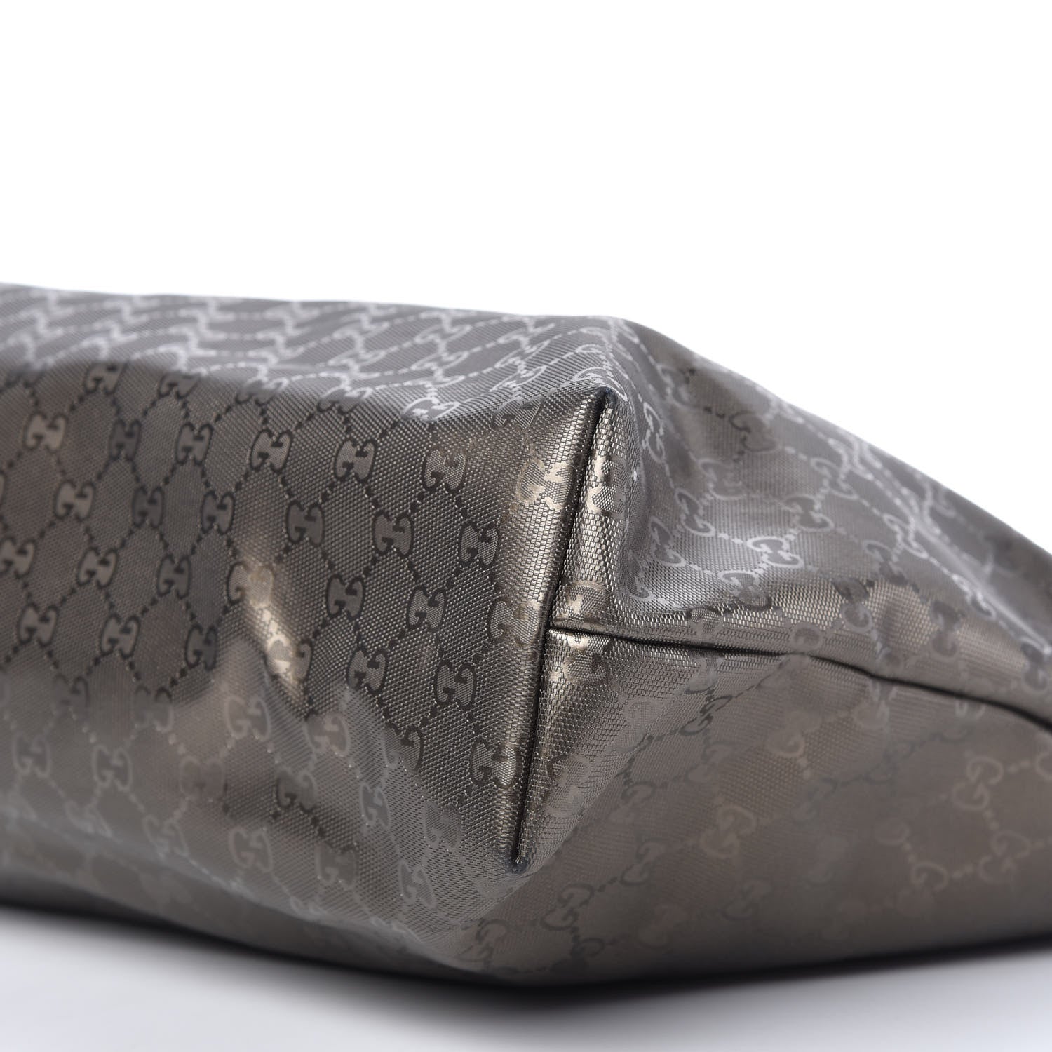Gucci Imprime Monogram Medium Zippered Shopping Tote Pewter 7 of 10