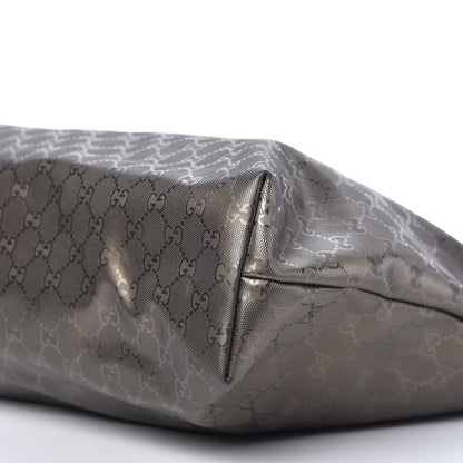 Gucci Imprime Monogram Medium Zippered Shopping Tote Pewter 7 of 10