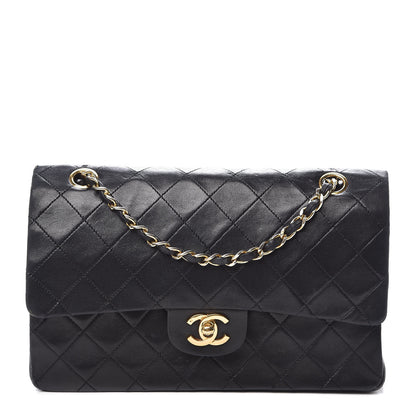 Chanel Lambskin Quilted Medium Double Flap Bag Black 1 of 18
