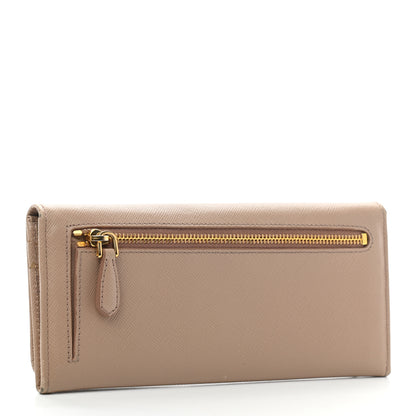 Prada Saffiano Metal Continental Flap Wallet Cammeo 3 of 8