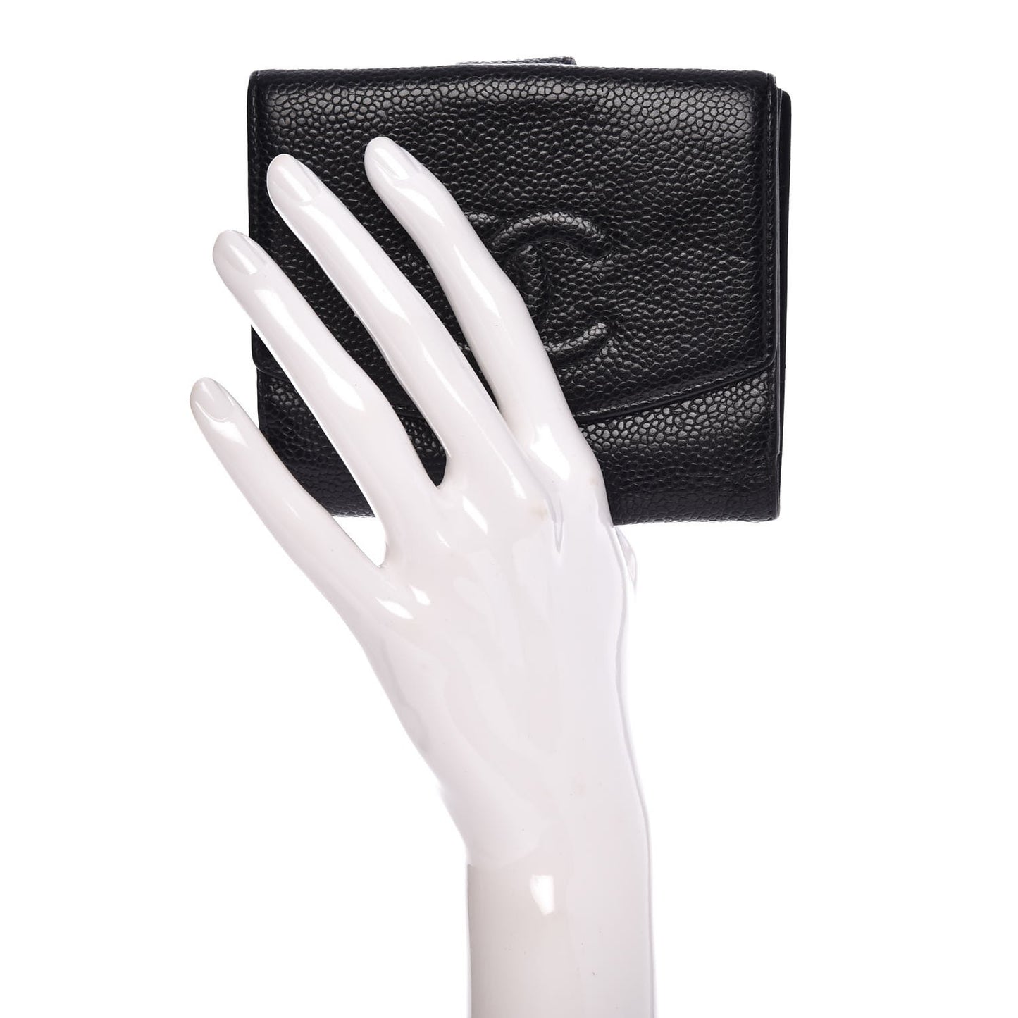 Caviar Timeless CC Compact French Wallet Black