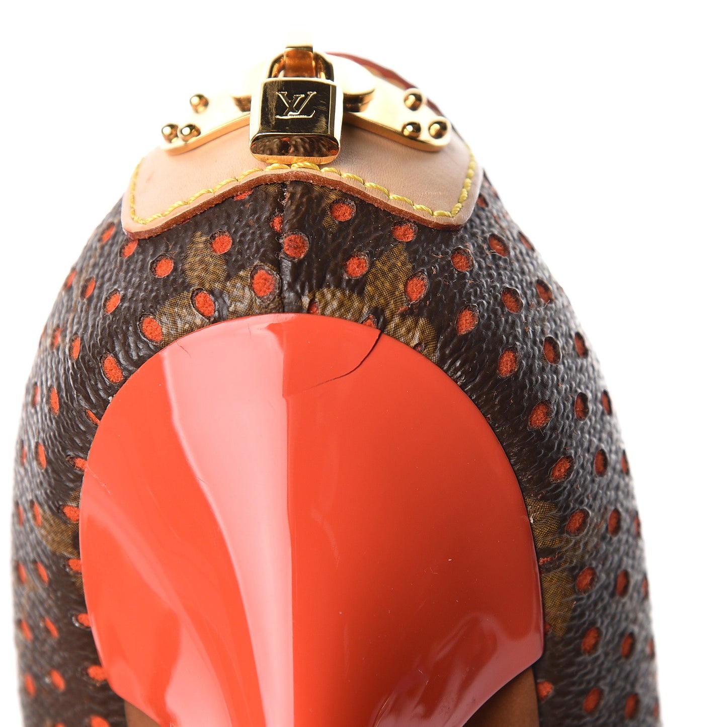 Monogram Perforated Pumps 37 Orange