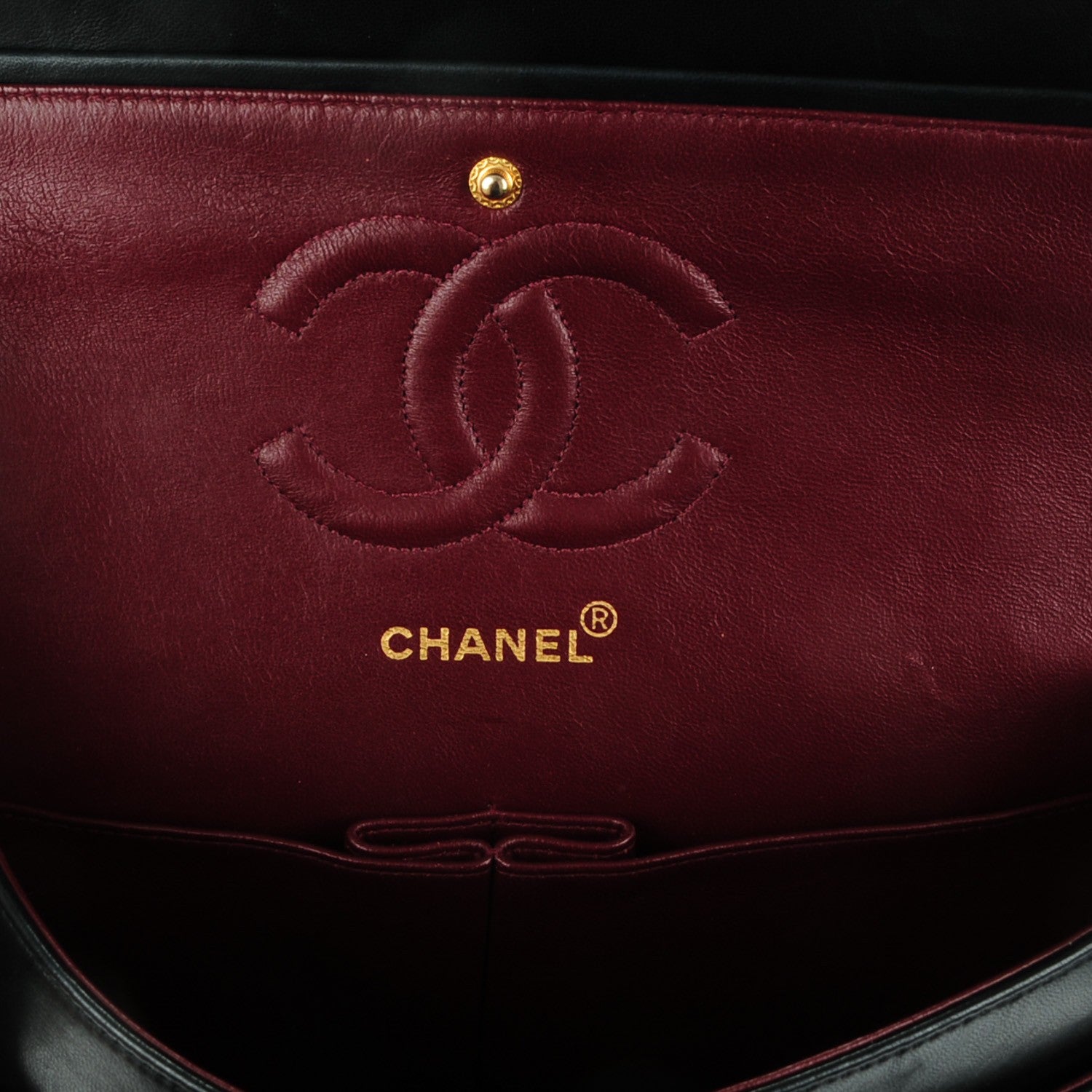 Chanel Lambskin Quilted Medium Double Flap Black 6 of 8